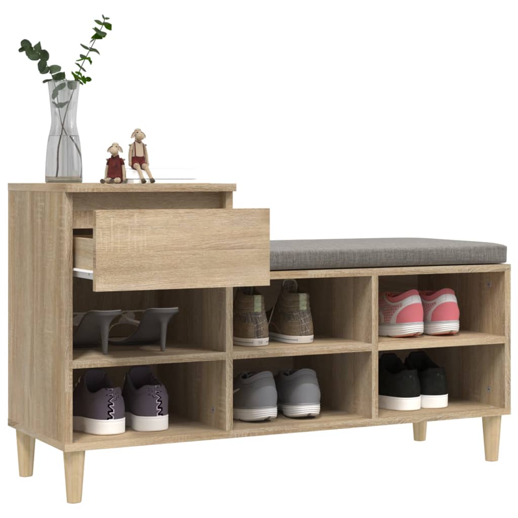 Armoire à chaussures Chêne sonoma 102x36x60cm Bois d'ingénierie - XIOS
