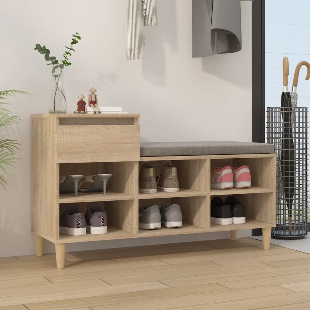 Armoire à chaussures Chêne sonoma 102x36x60cm Bois d'ingénierie - XIOS