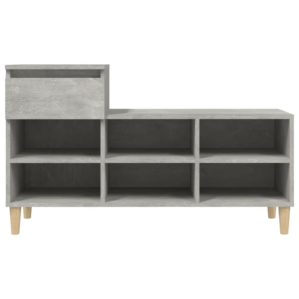 Armoire à chaussures Gris béton 102x36x60 cm Bois d'ingénierie - XIOS