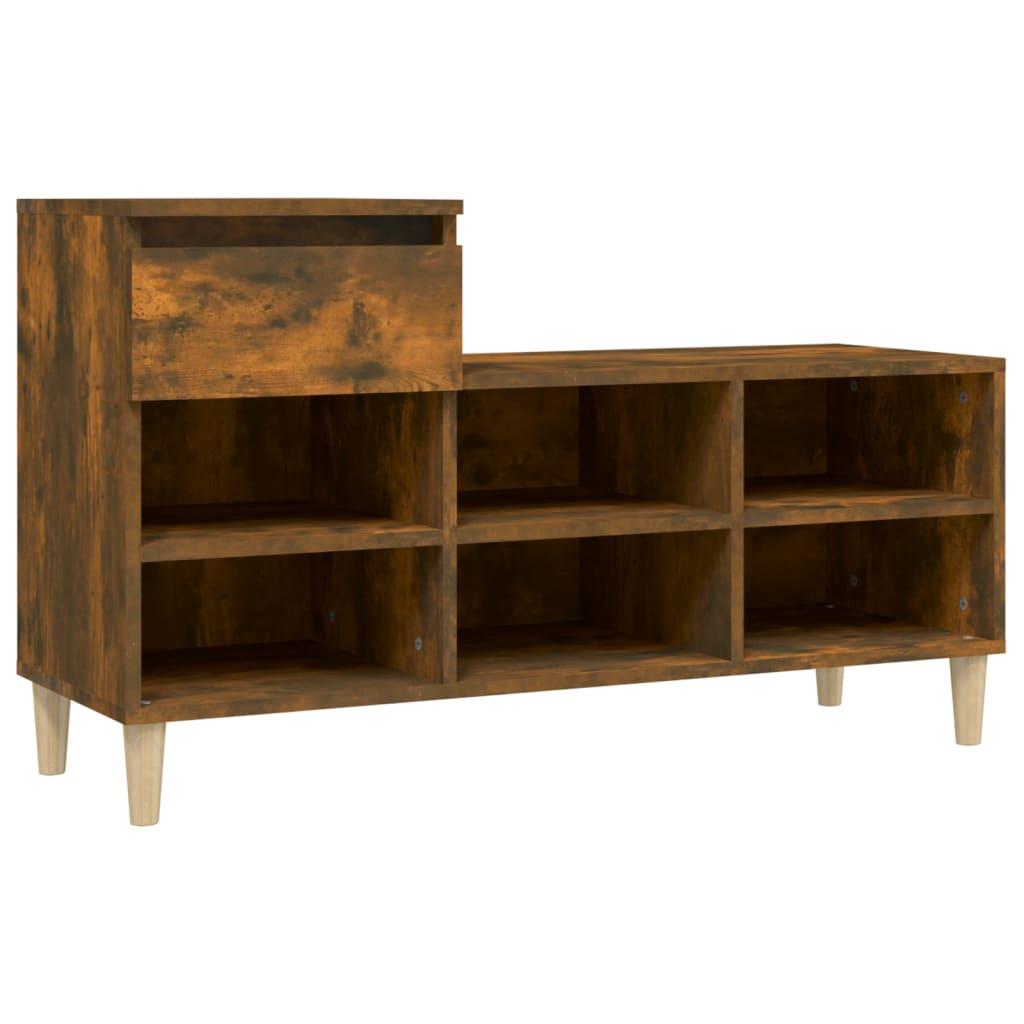 Armoire à chaussures Chêne fumé 102x36x60 cm Bois d'ingénierie - XIOS