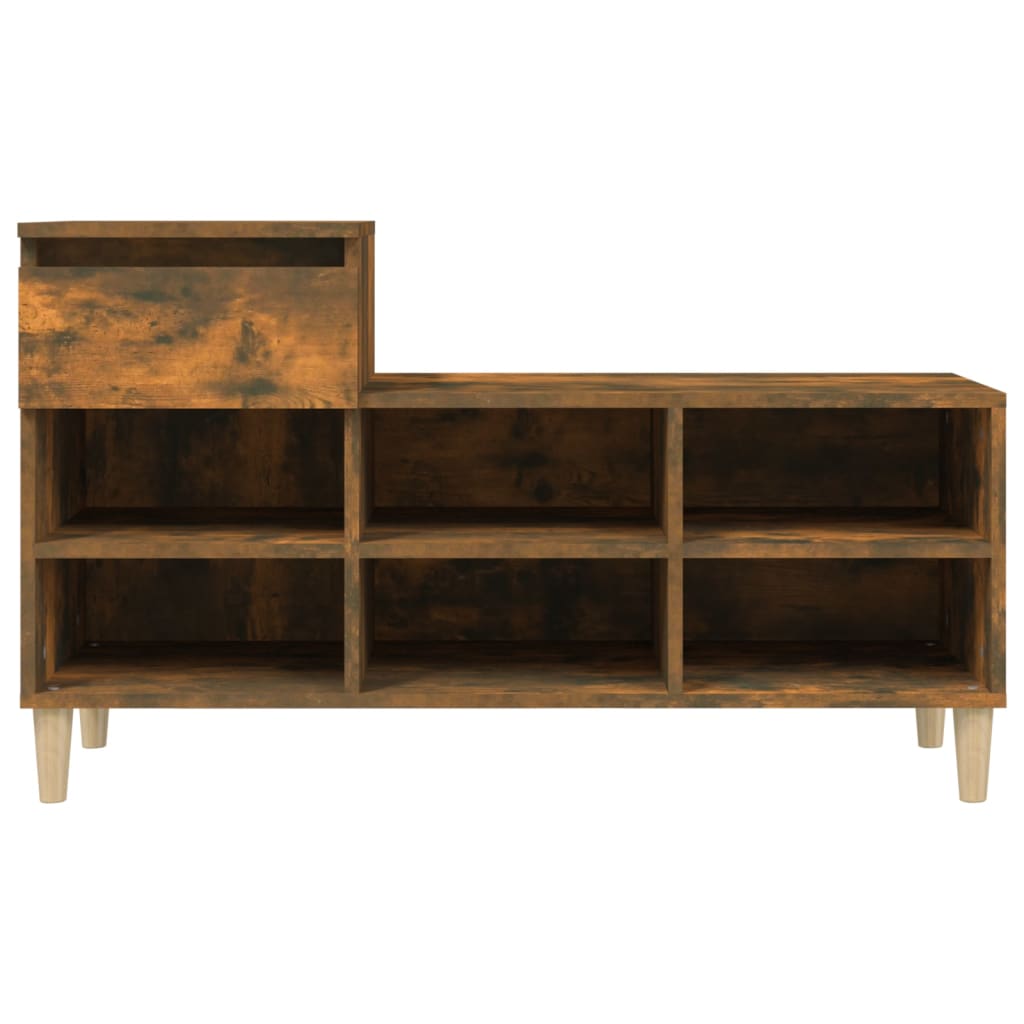 Armoire à chaussures Chêne fumé 102x36x60 cm Bois d'ingénierie - XIOS