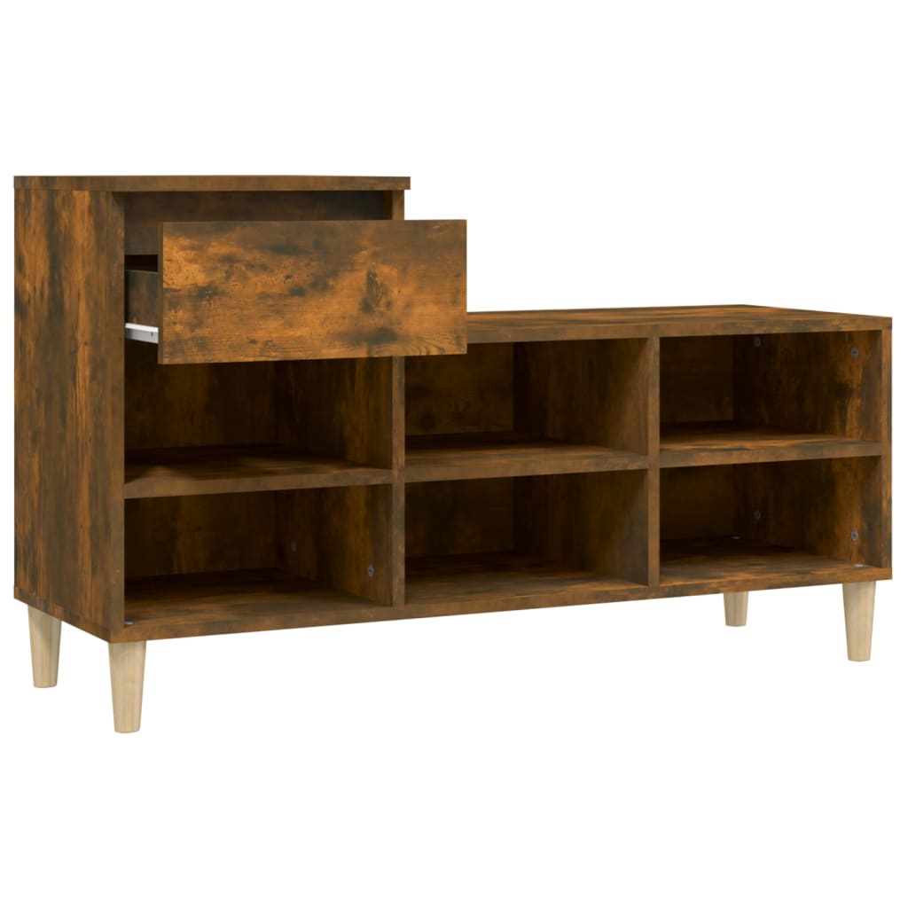 Armoire à chaussures Chêne fumé 102x36x60 cm Bois d'ingénierie - XIOS