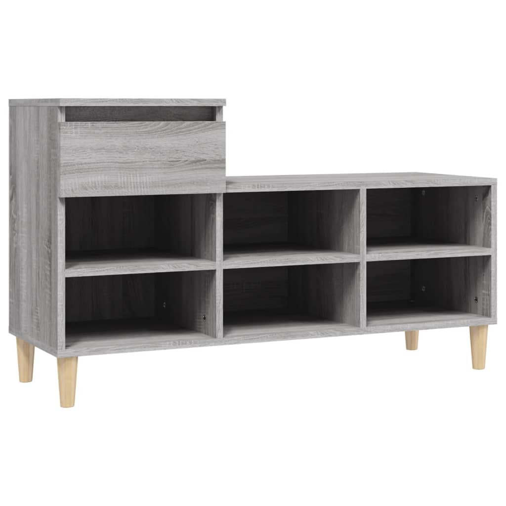 Armoire à chaussures Sonoma gris 102x36x60 cm Bois d'ingénierie - XIOS