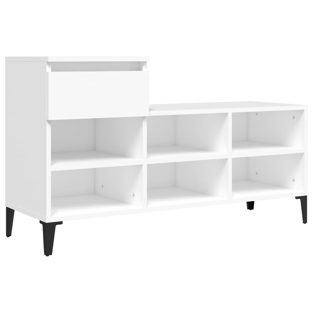Armoire à chaussures Blanc 102x36x60 cm Bois d'ingénierie - XIOS