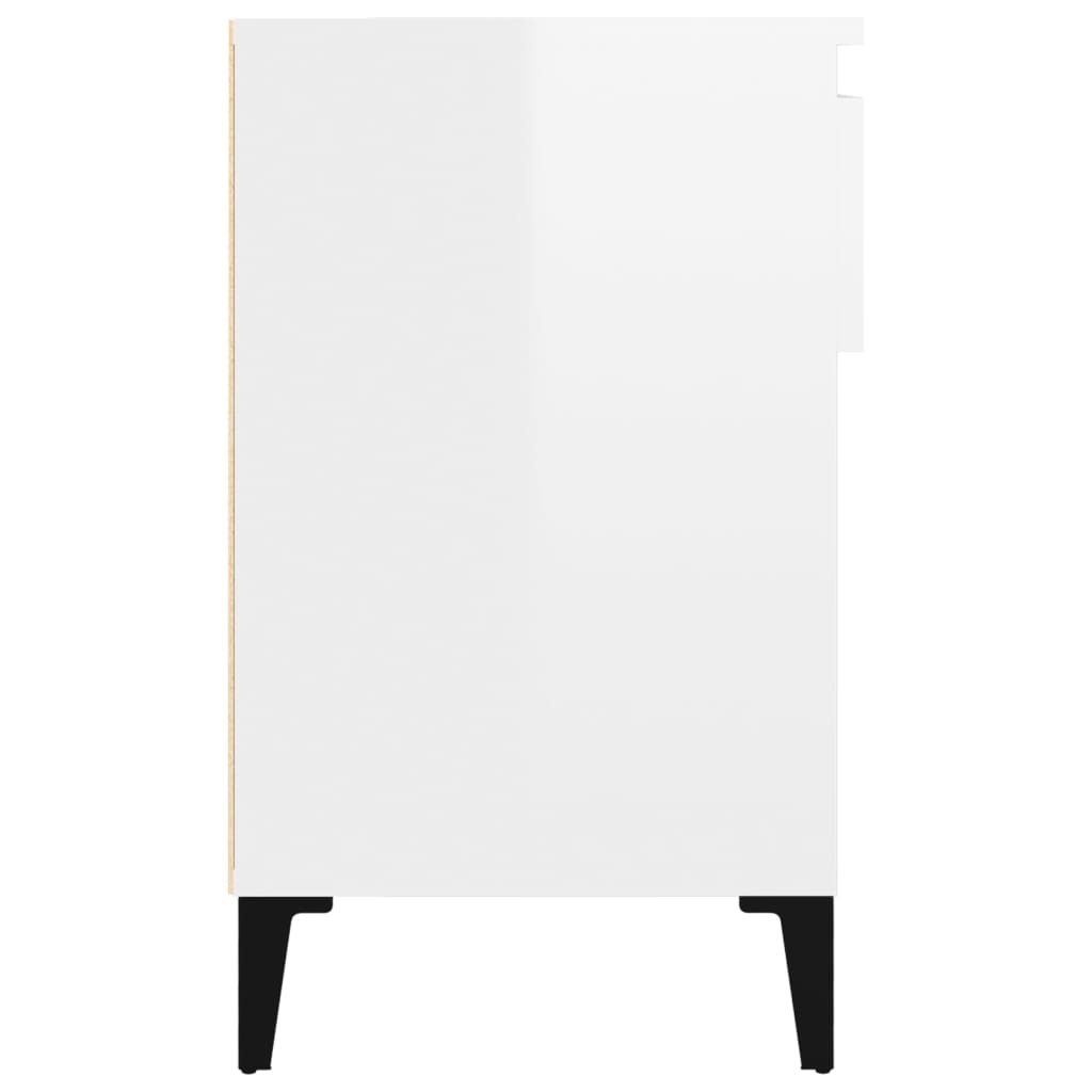 Armoire à chaussure Blanc brillant 102x36x60 cm Bois ingénierie - XIOS