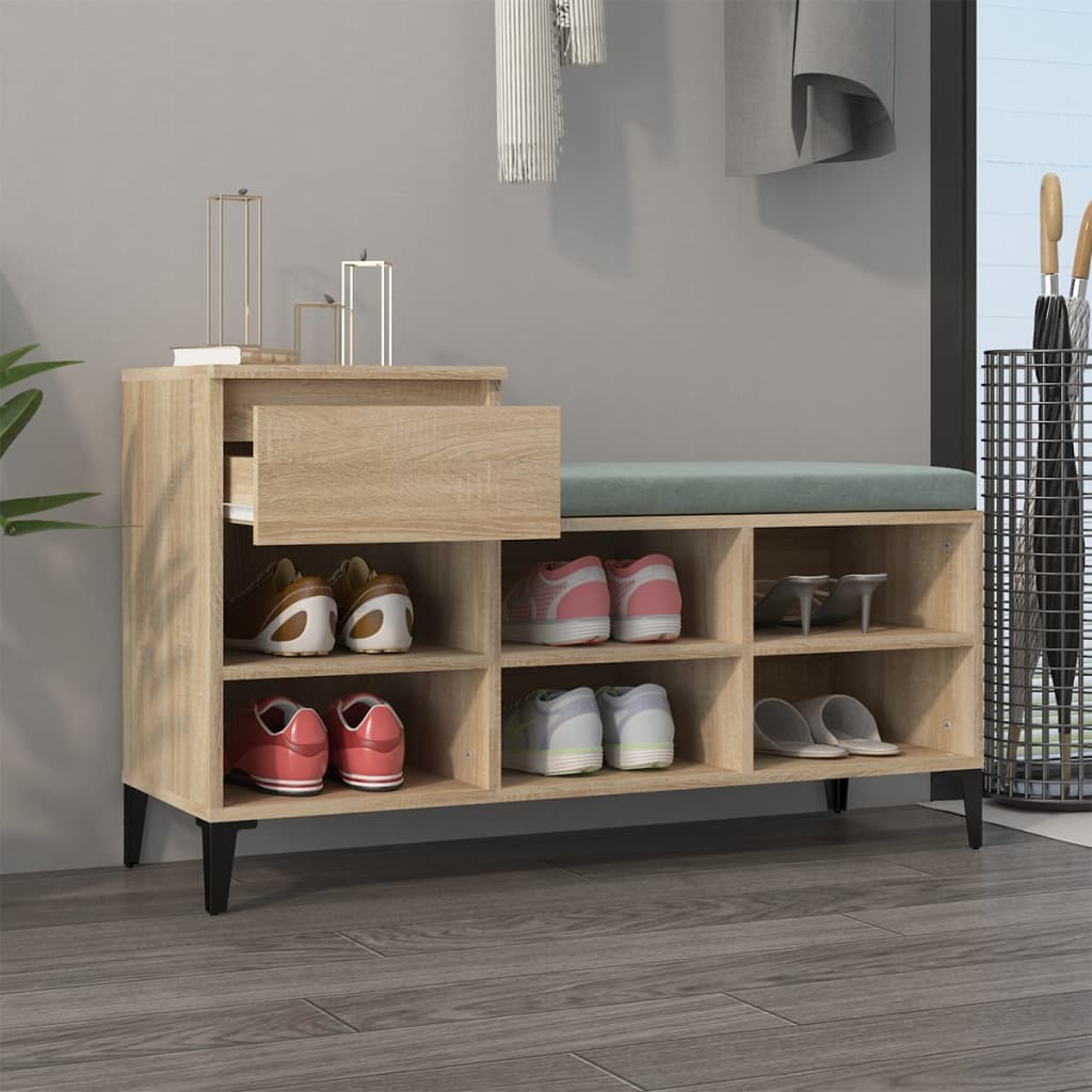 Armoire à chaussures Chêne sonoma 102x36x60cm Bois d'ingénierie - XIOS