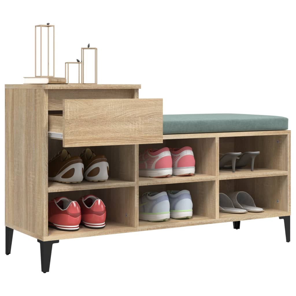 Armoire à chaussures Chêne sonoma 102x36x60cm Bois d'ingénierie - XIOS