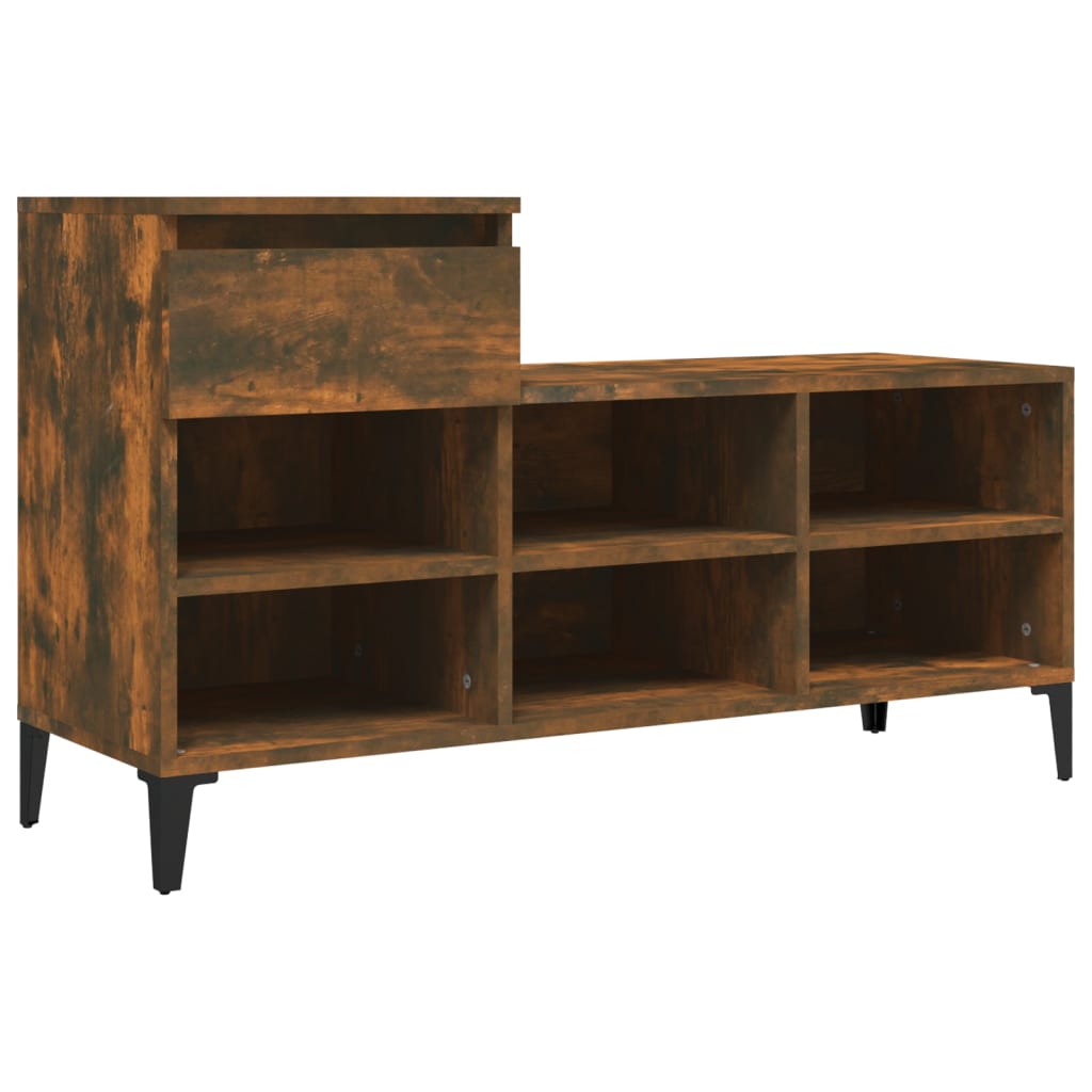 Armoire à chaussures Chêne fumé 102x36x60 cm Bois d'ingénierie - XIOS