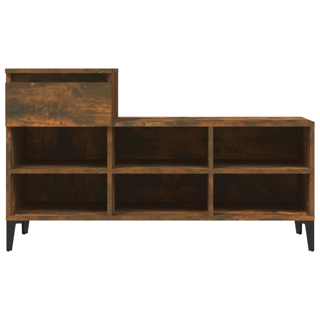 Armoire à chaussures Chêne fumé 102x36x60 cm Bois d'ingénierie - XIOS