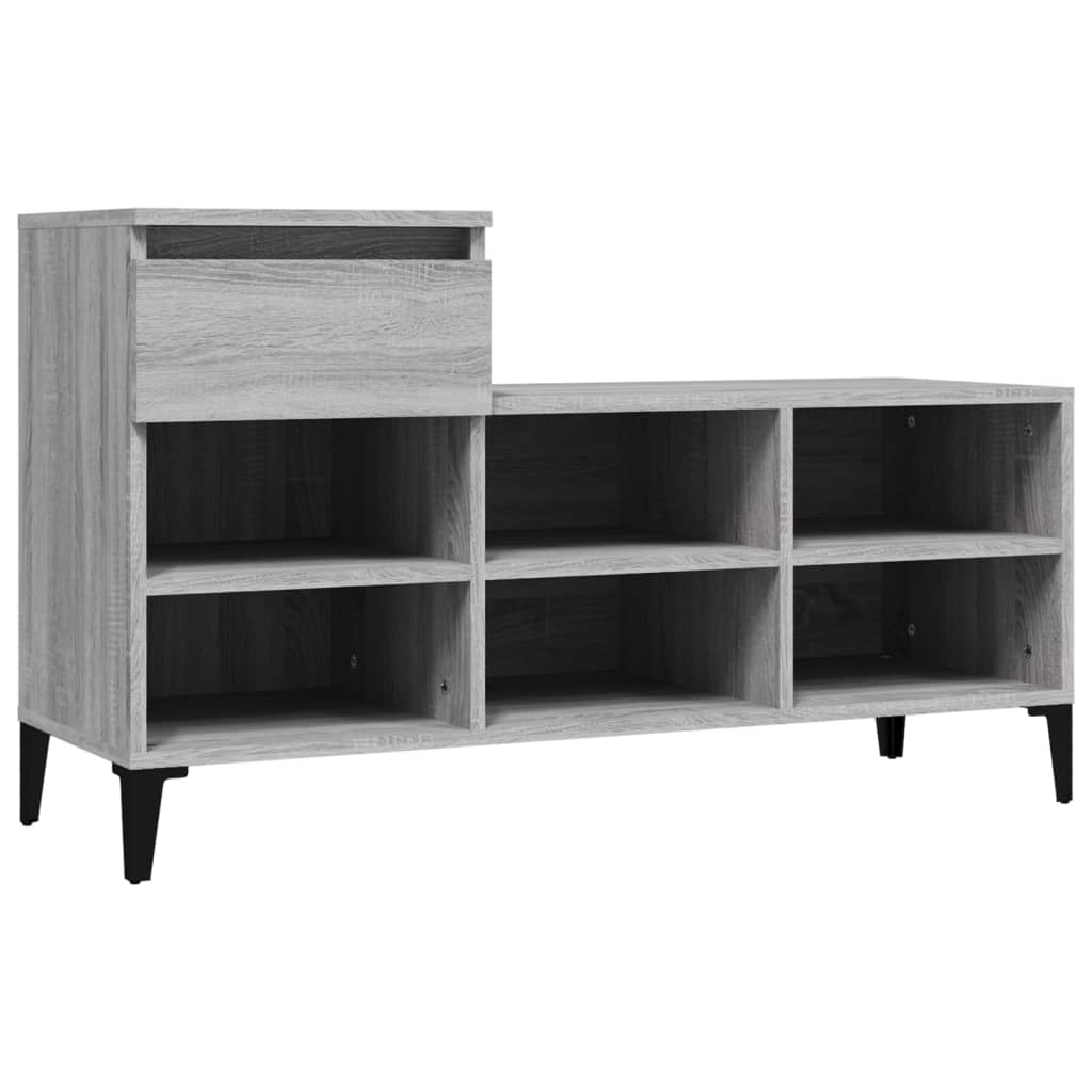 Armoire à chaussures Sonoma gris 102x36x60 cm Bois d'ingénierie - XIOS