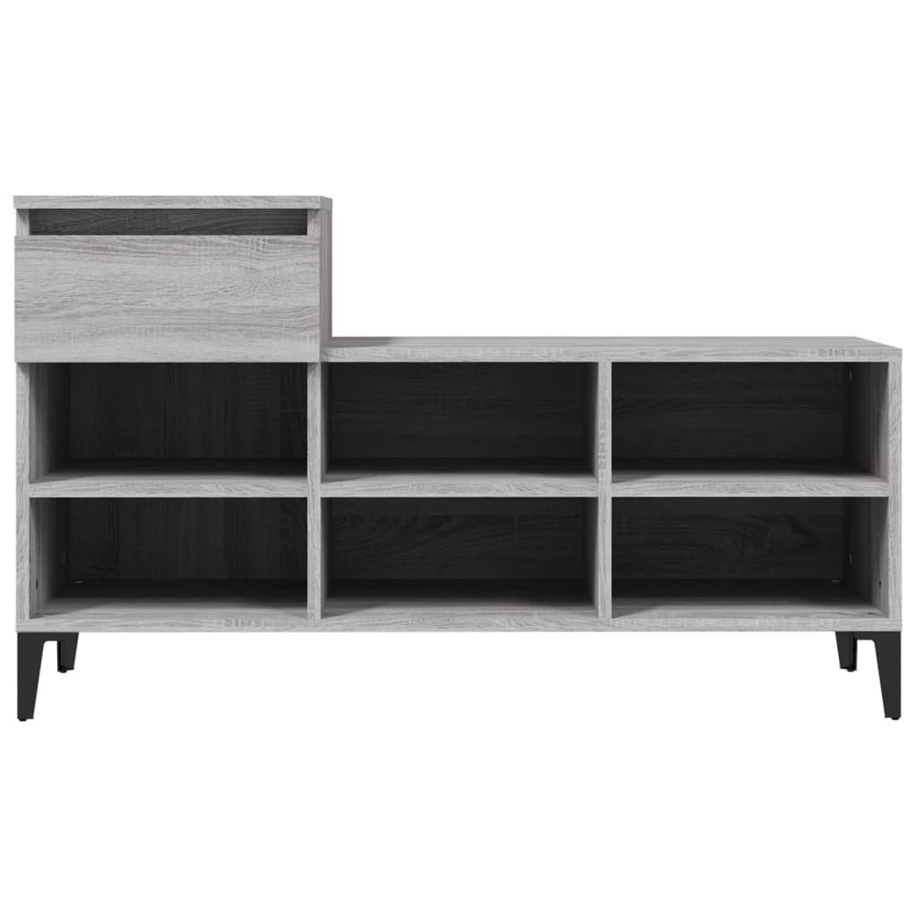 Armoire à chaussures Sonoma gris 102x36x60 cm Bois d'ingénierie - XIOS