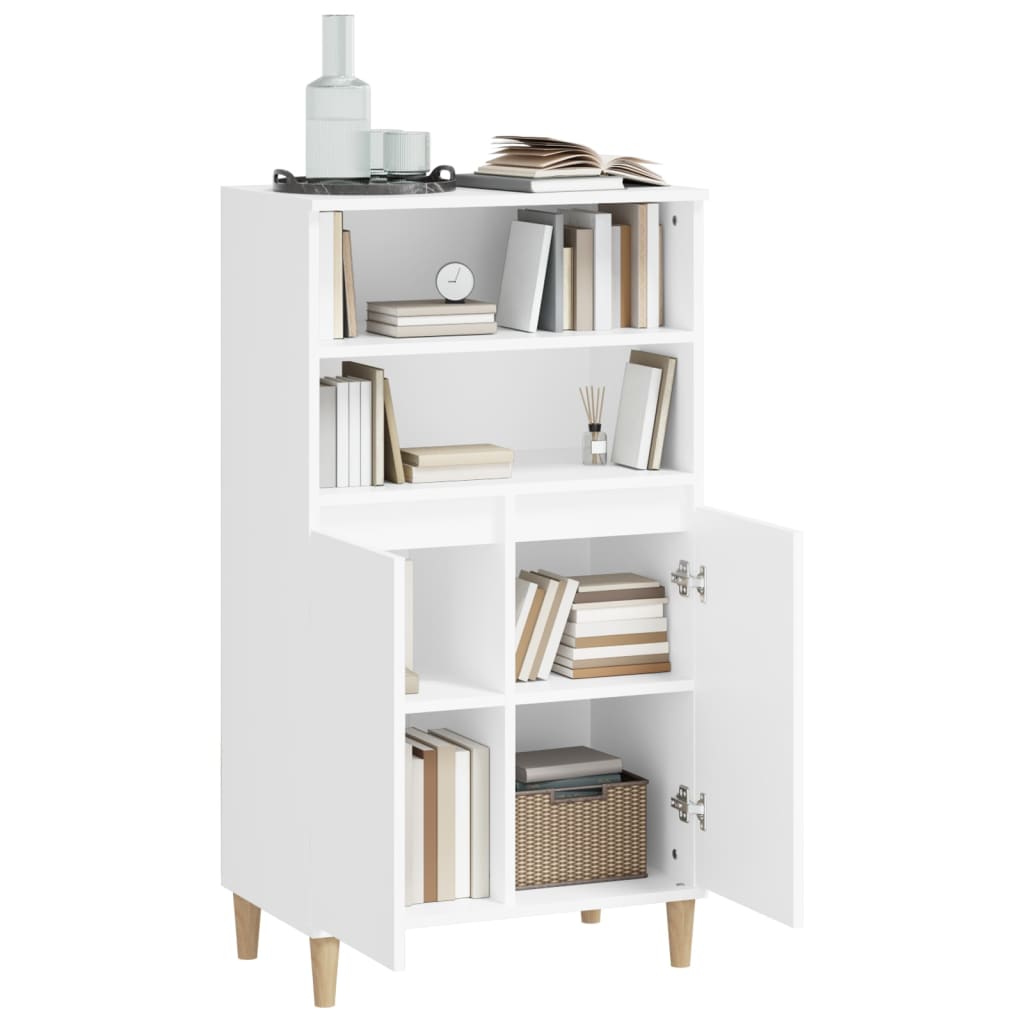 Buffet haut Blanc 60x36x110 cm Bois d'ingénierie - XIOS