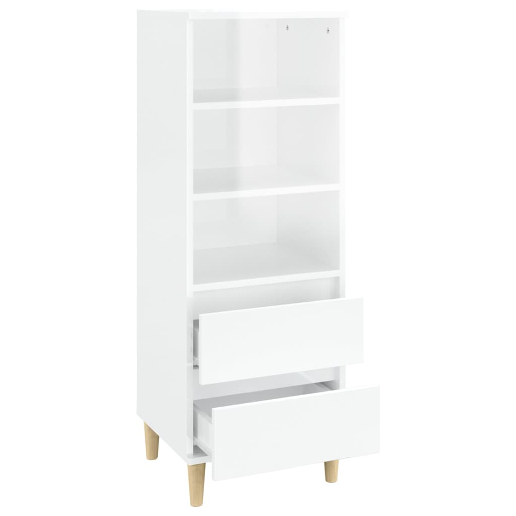 Buffet haut Blanc 40x36x110 cm Bois d'ingénierie - XIOS