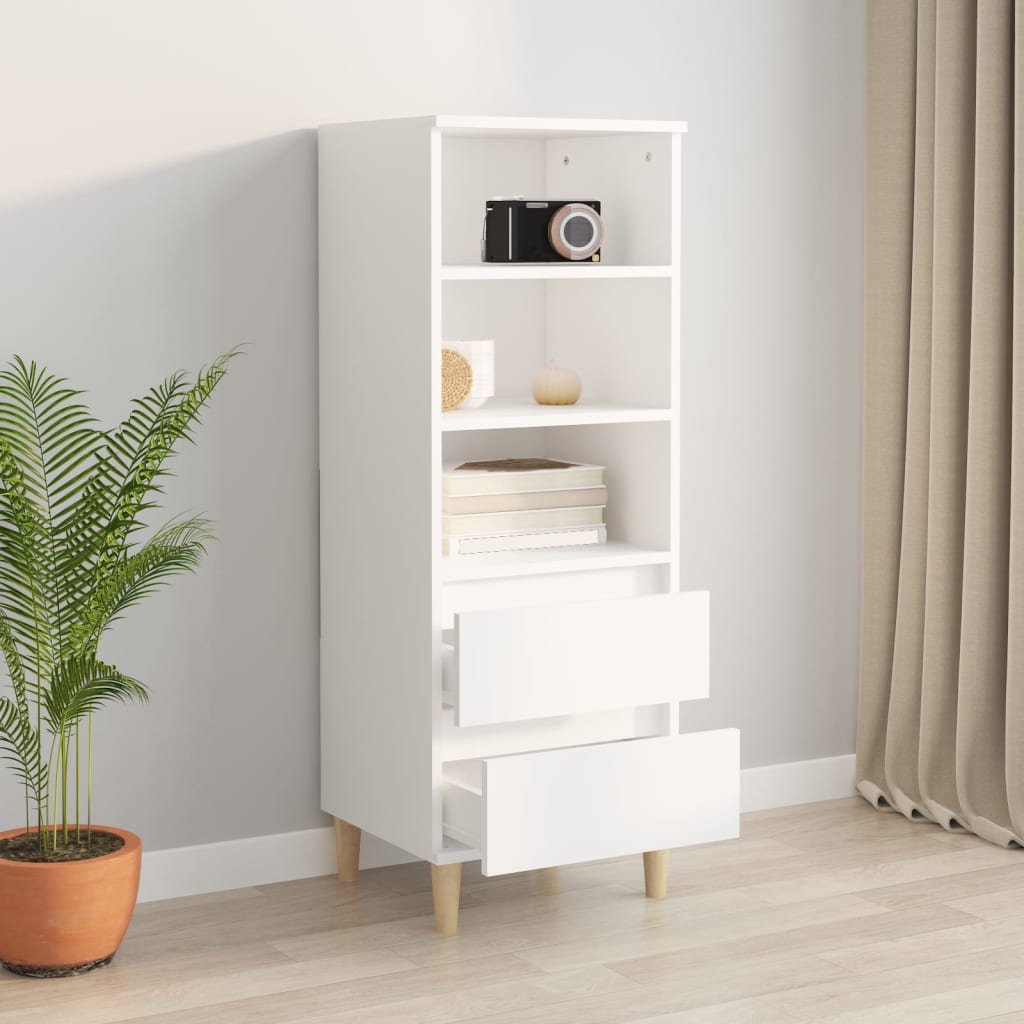 Buffet haut Blanc 40x36x110 cm Bois d'ingénierie - XIOS