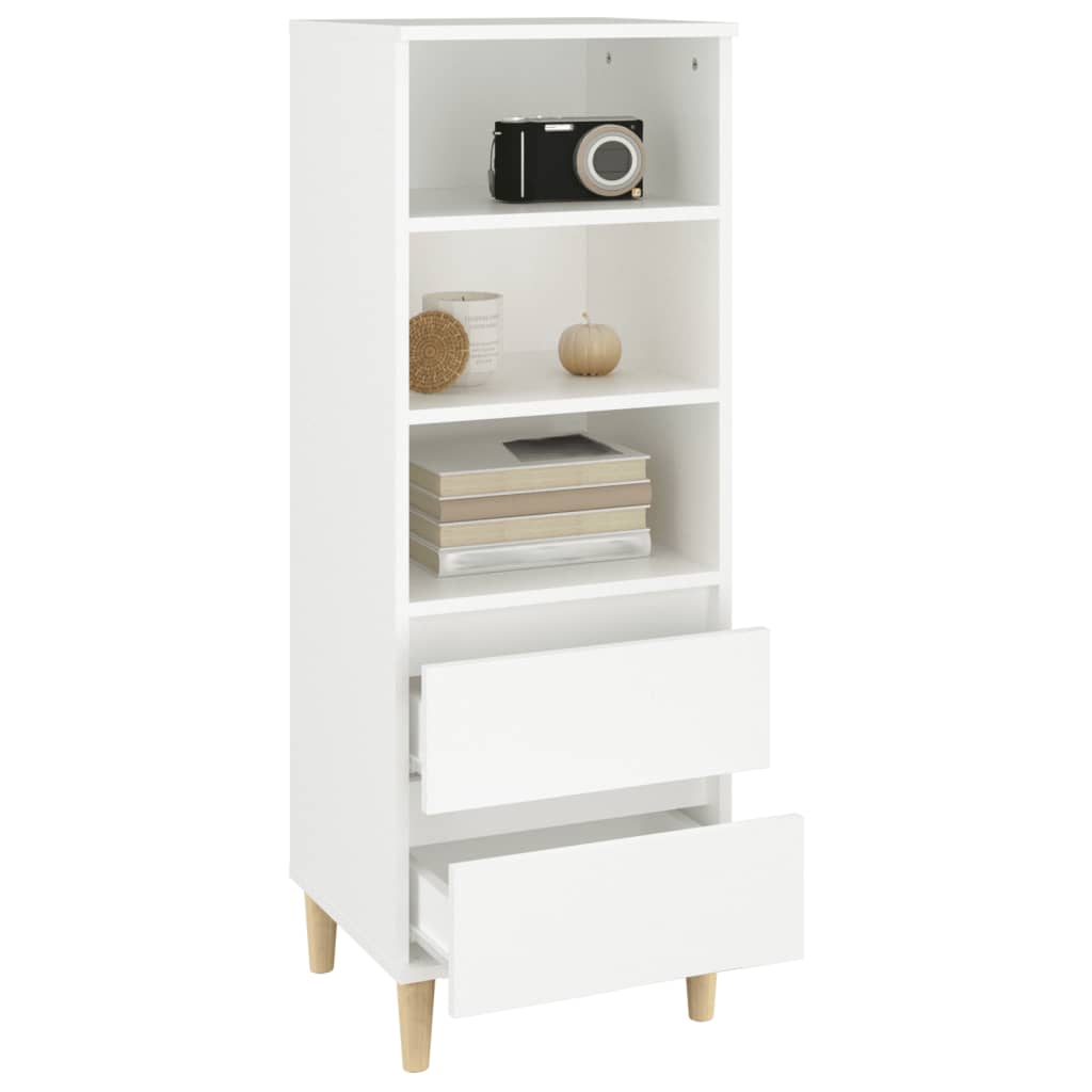 Buffet haut Blanc 40x36x110 cm Bois d'ingénierie - XIOS