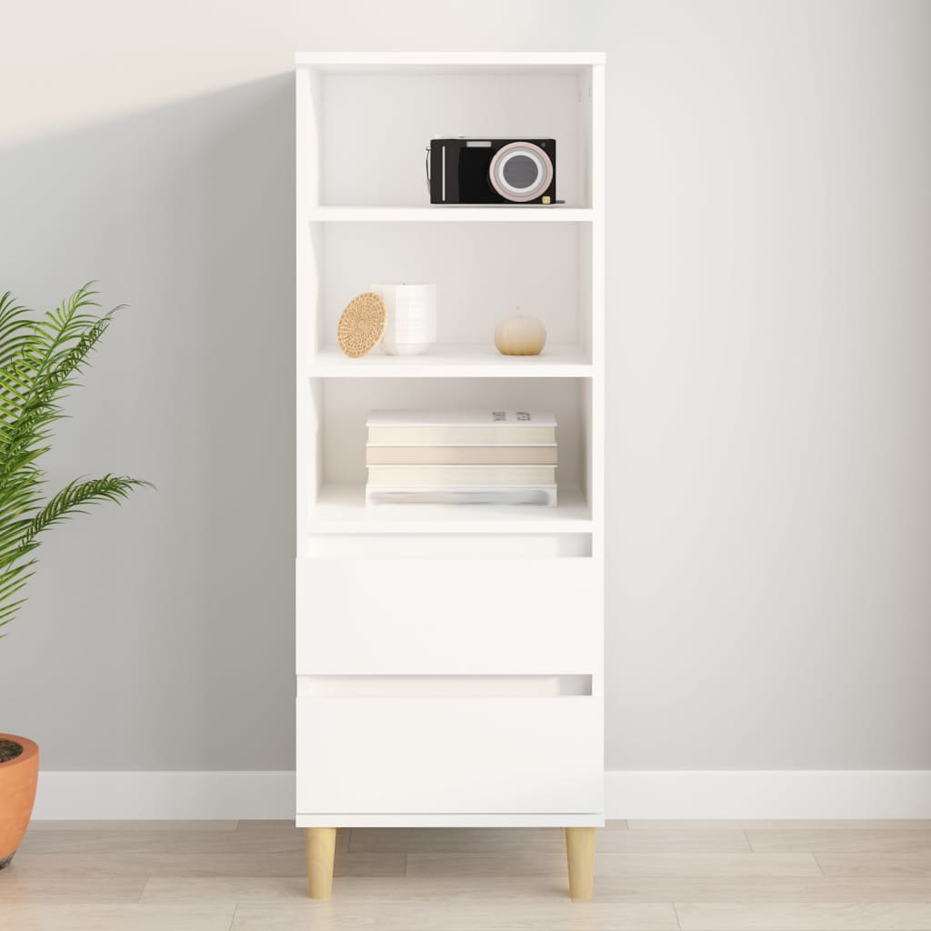 Buffet haut Blanc 40x36x110 cm Bois d'ingénierie - XIOS