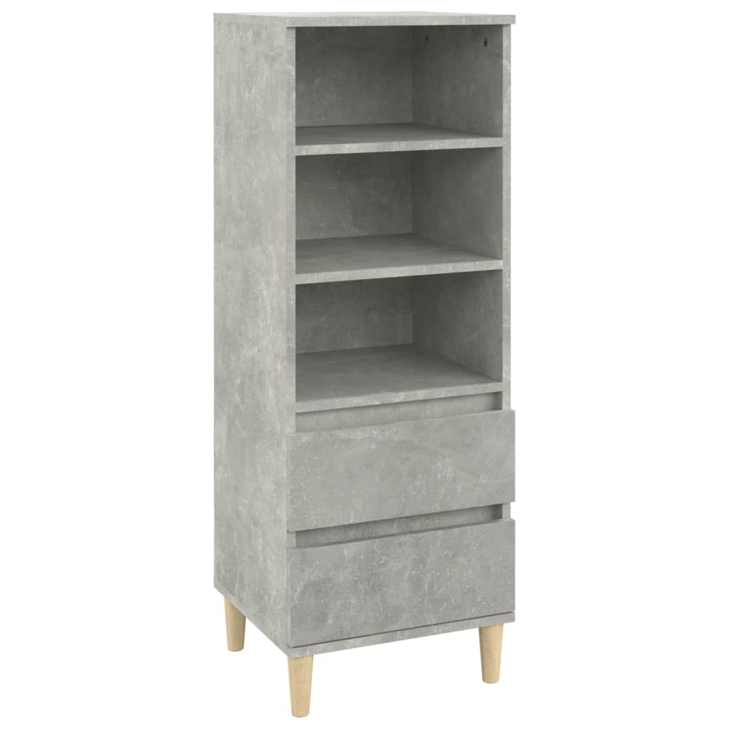 Buffet haut Gris béton 40x36x110 cm Bois d'ingénierie - XIOS