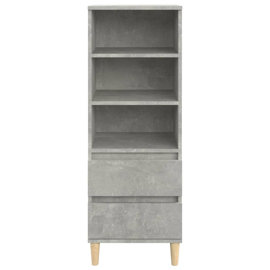 Buffet haut Gris béton 40x36x110 cm Bois d'ingénierie - XIOS