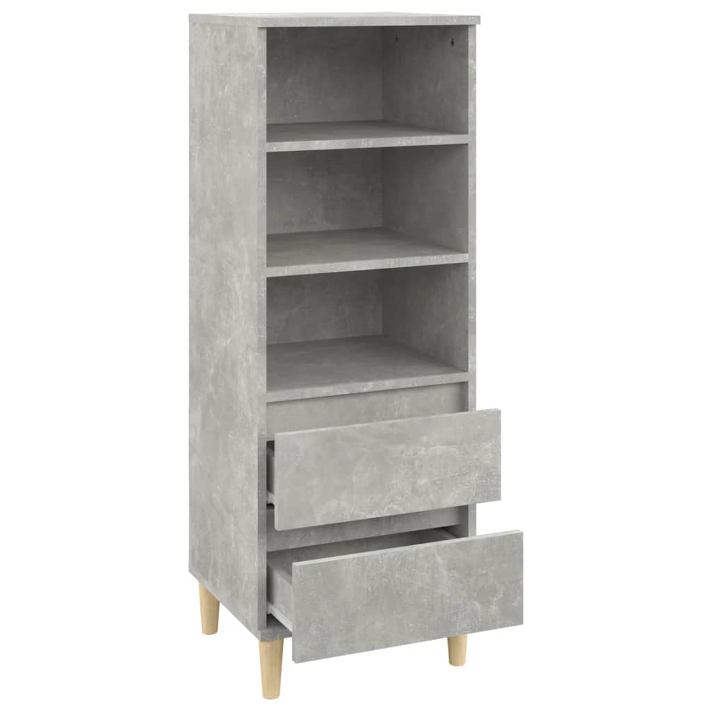 Buffet haut Gris béton 40x36x110 cm Bois d'ingénierie - XIOS