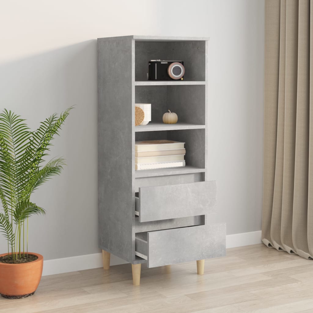 Buffet haut Gris béton 40x36x110 cm Bois d'ingénierie - XIOS