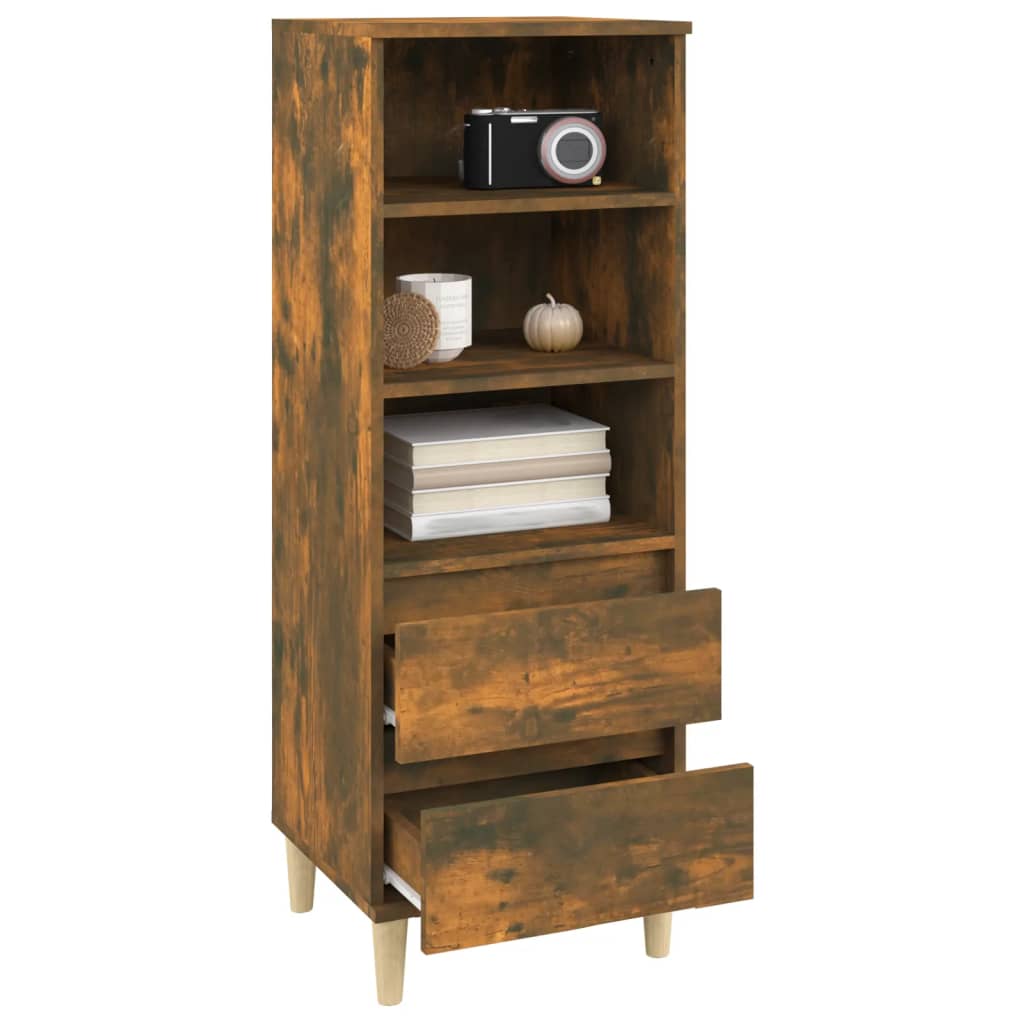 Buffet haut Chêne fumé 40x36x110 cm Bois d'ingénierie - XIOS