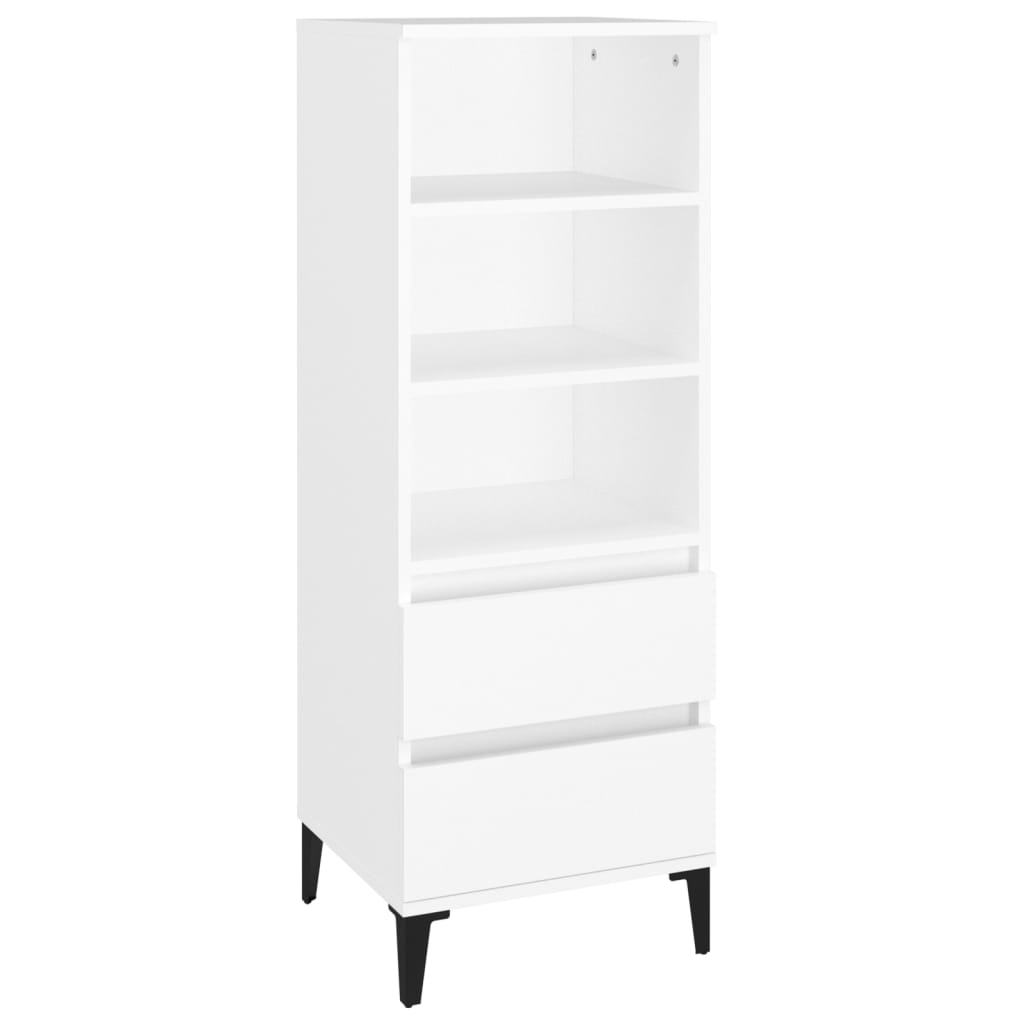 Buffet haut Blanc 40x36x110 cm Bois d'ingénierie - XIOS