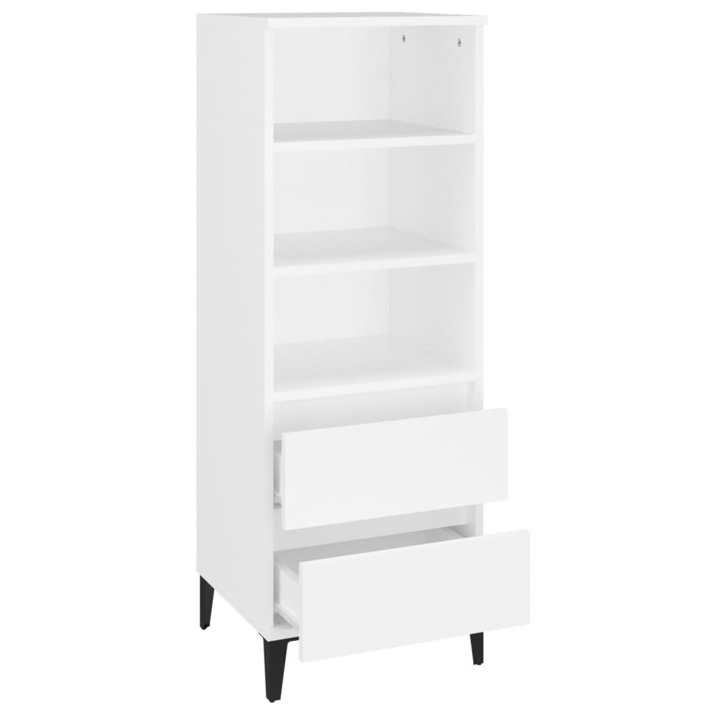 Buffet haut Blanc 40x36x110 cm Bois d'ingénierie - XIOS