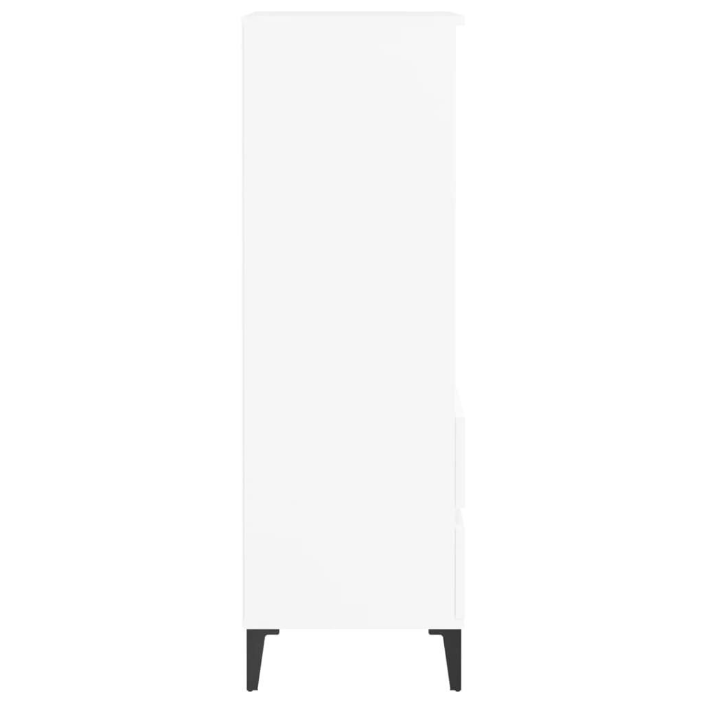 Buffet haut Blanc 40x36x110 cm Bois d'ingénierie - XIOS