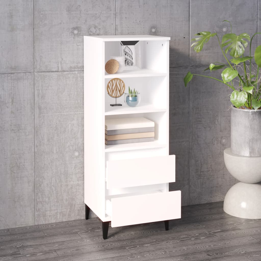 Buffet haut Blanc 40x36x110 cm Bois d'ingénierie - XIOS