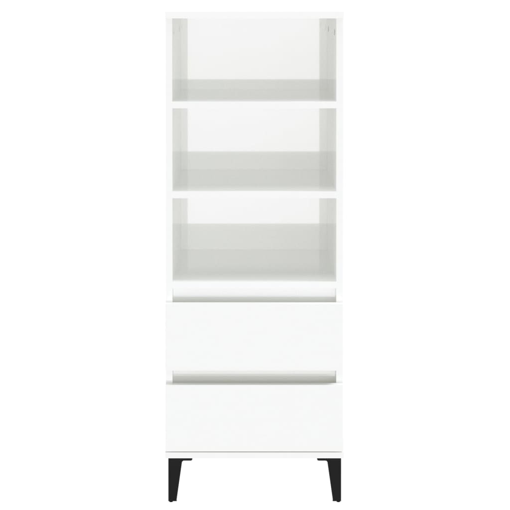 Buffet haut Blanc brillant 40x36x110 cm Bois d'ingénierie - XIOS