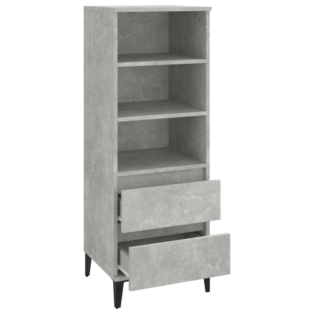 Buffet haut Gris béton 40x36x110 cm Bois d'ingénierie - XIOS