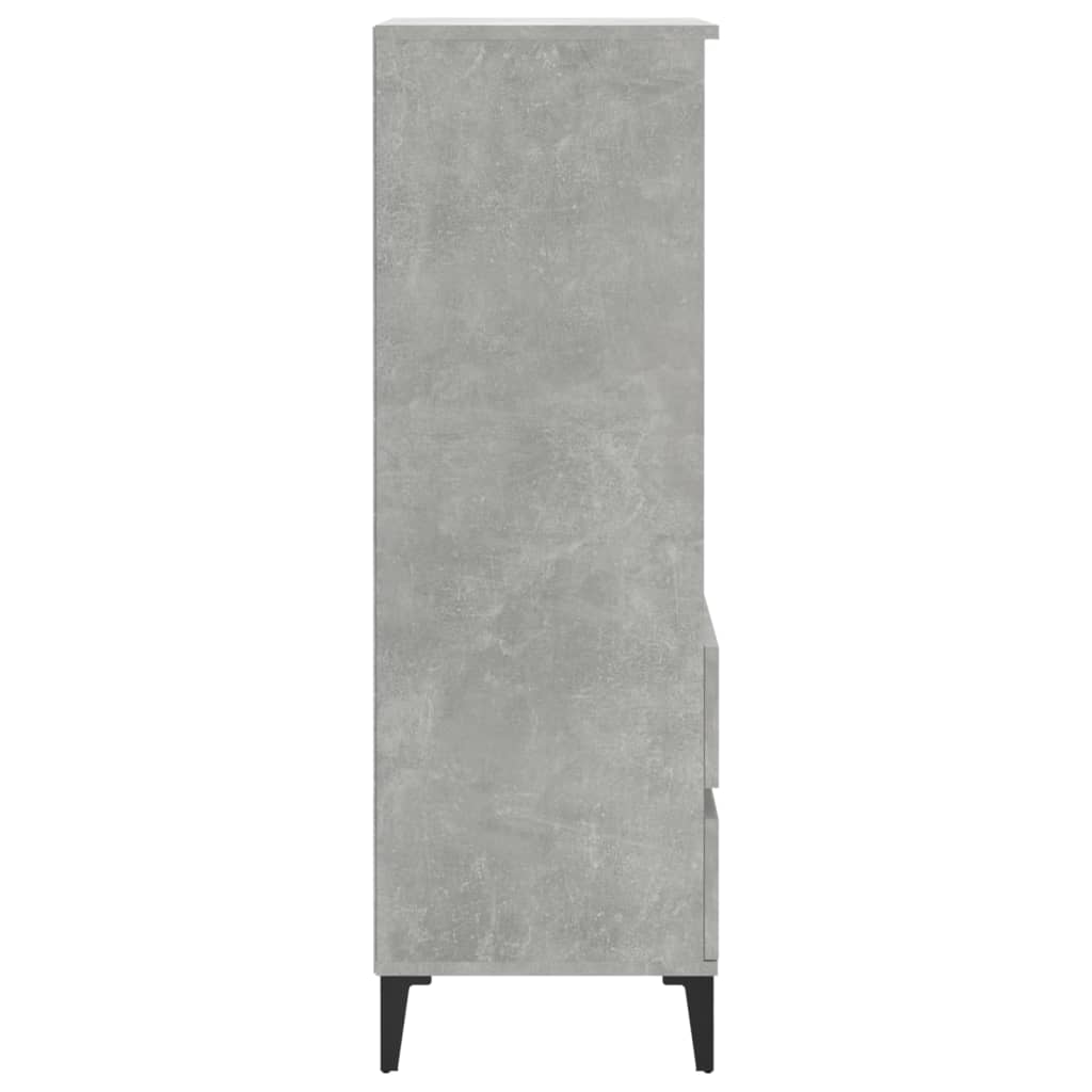 Buffet haut Gris béton 40x36x110 cm Bois d'ingénierie - XIOS