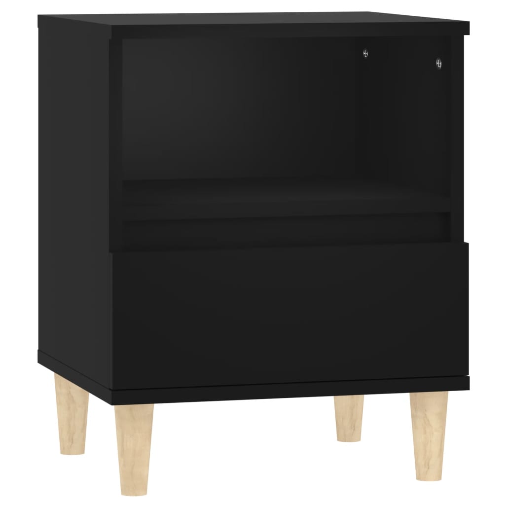 Table de chevet Noir 40x35x50 cm - XIOS