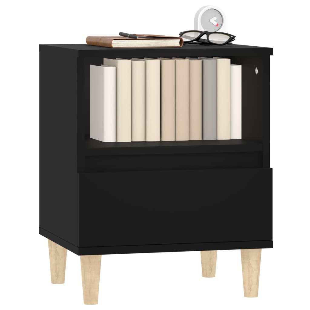 Tables de chevet 2 pcs Noir 40x35x50 cm - XIOS