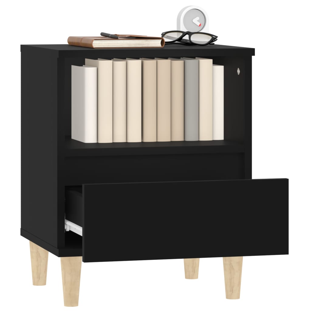 Tables de chevet 2 pcs Noir 40x35x50 cm - XIOS
