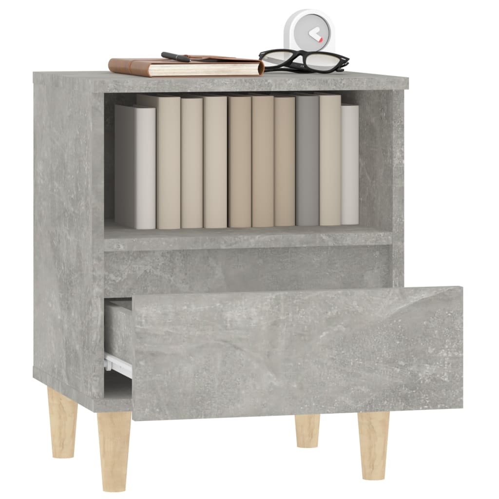 Tables de chevet 2 pcs Gris béton 40x35x50 cm - XIOS