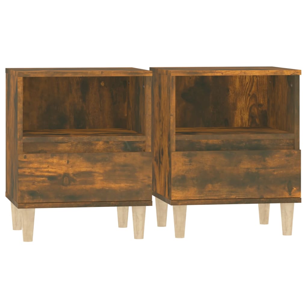 Tables de chevet 2 pcs Chêne fumé 40x35x50 cm - XIOS