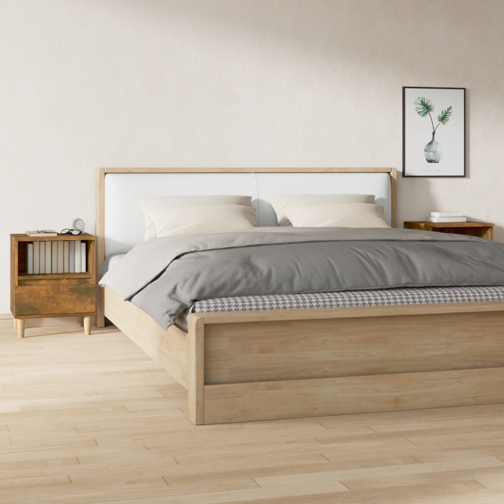 Tables de chevet 2 pcs Chêne fumé 40x35x50 cm - XIOS