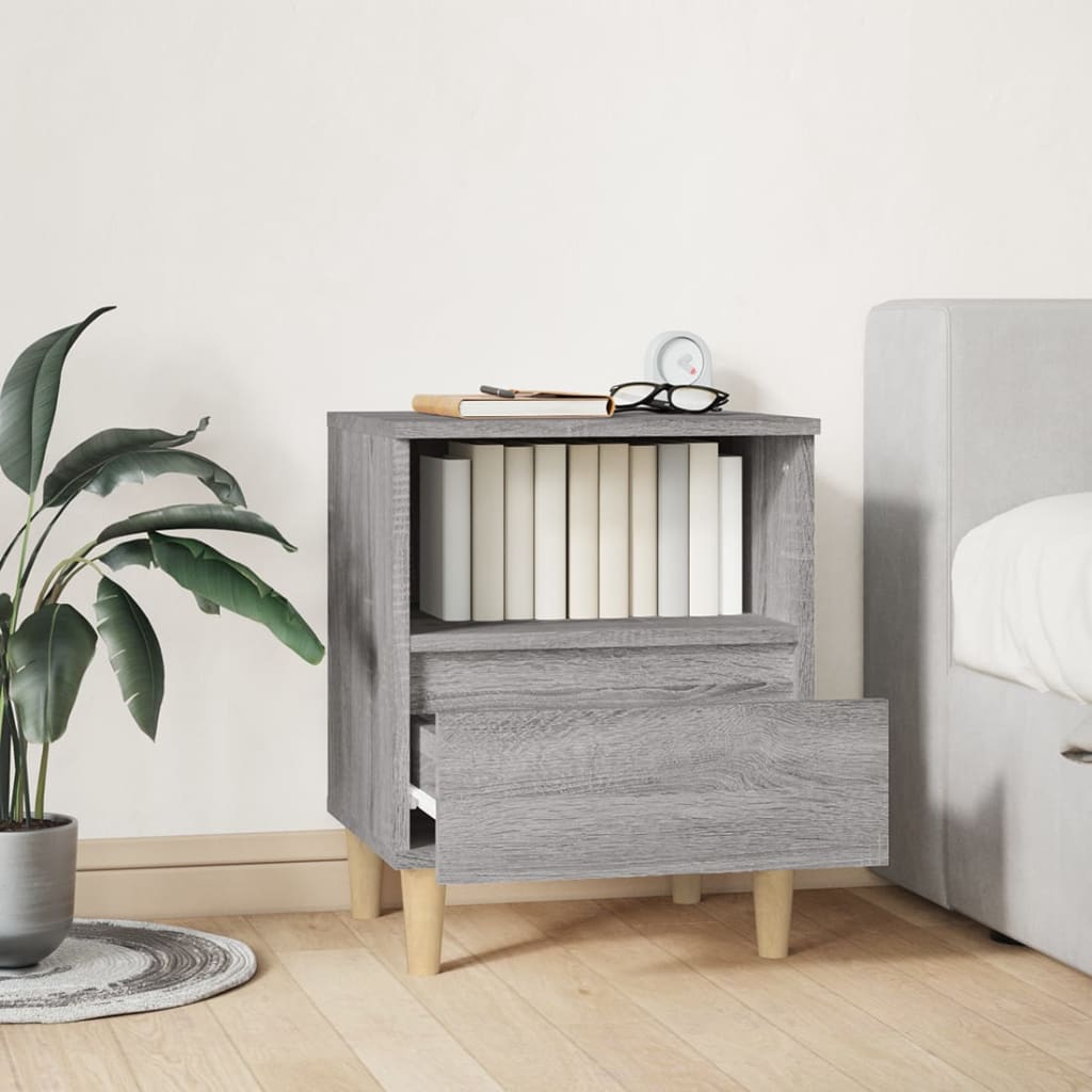 Table de chevet Sonoma gris 40x35x50 cm - XIOS