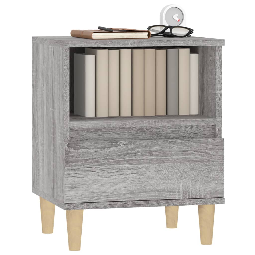 Table de chevet Sonoma gris 40x35x50 cm - XIOS