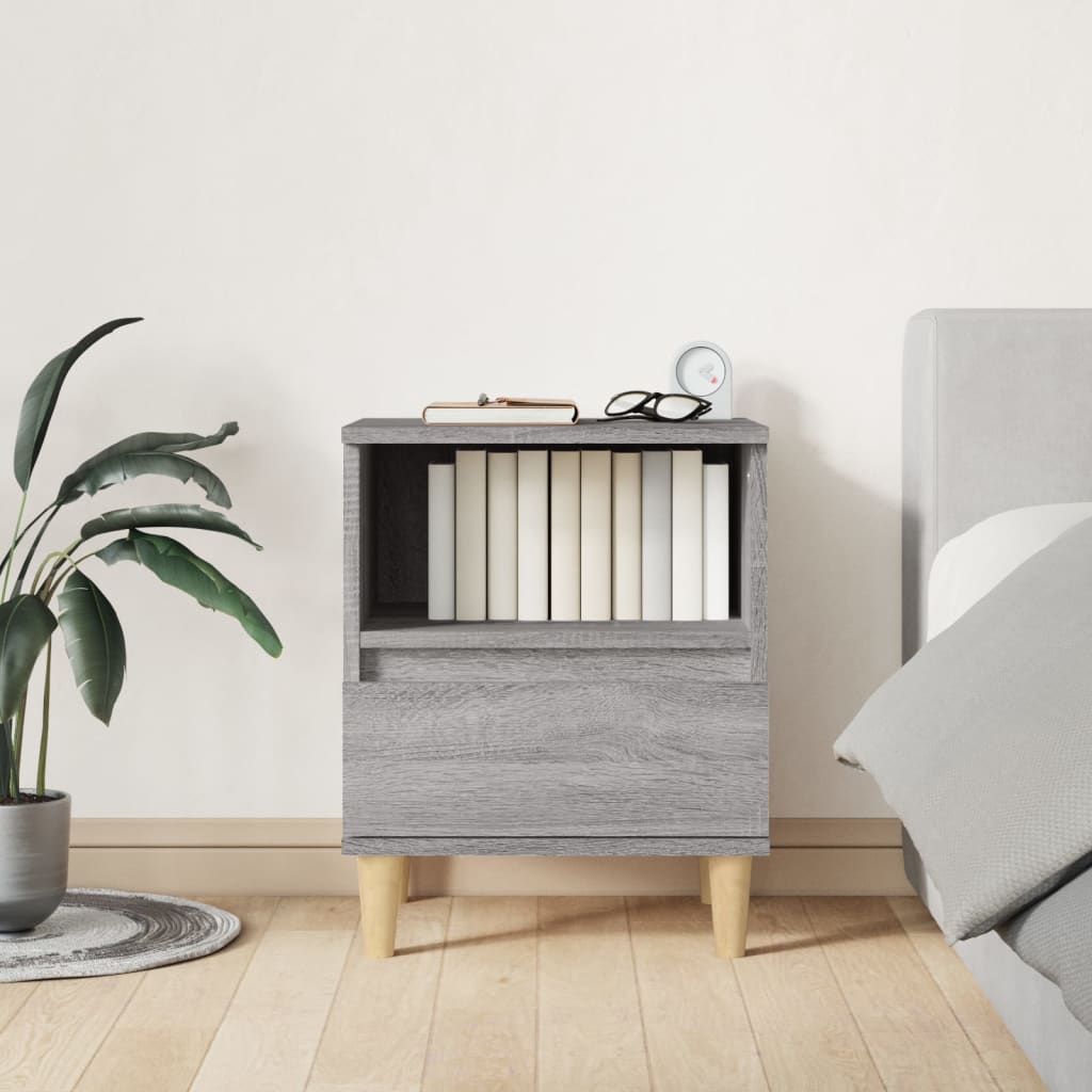 Table de chevet Sonoma gris 40x35x50 cm - XIOS