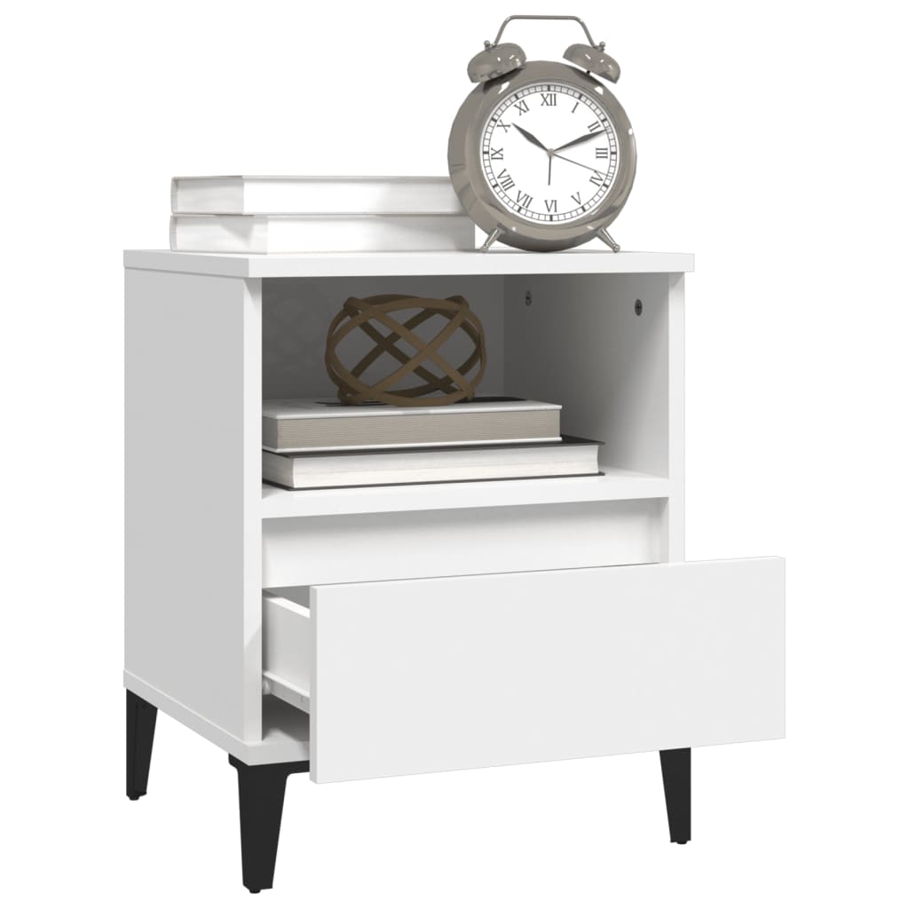 Tables de chevet 2 pcs Blanc 40x35x50 cm - XIOS