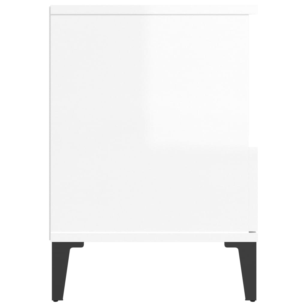 Tables de chevet 2 pcs Blanc brillant 40x35x50 cm - XIOS