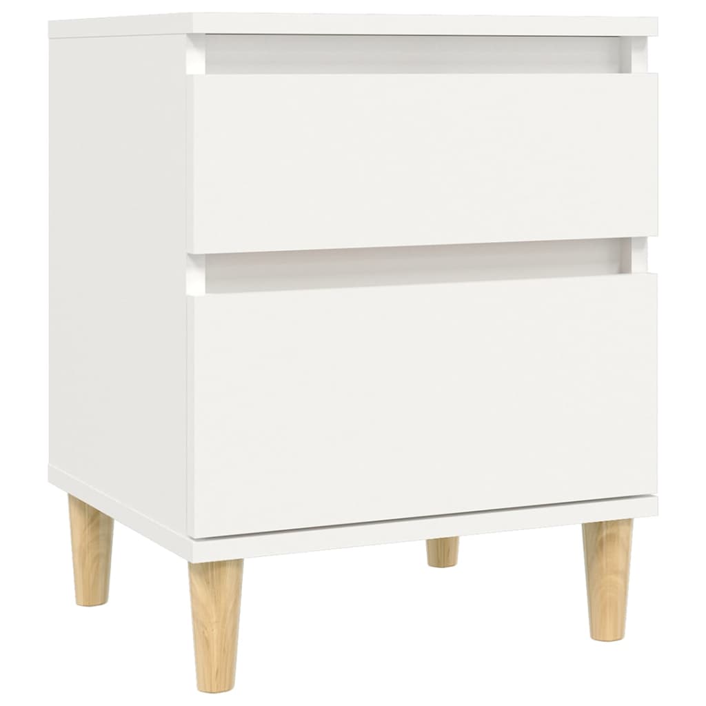 Tables de chevet 2 pcs Blanc 40x35x50 cm