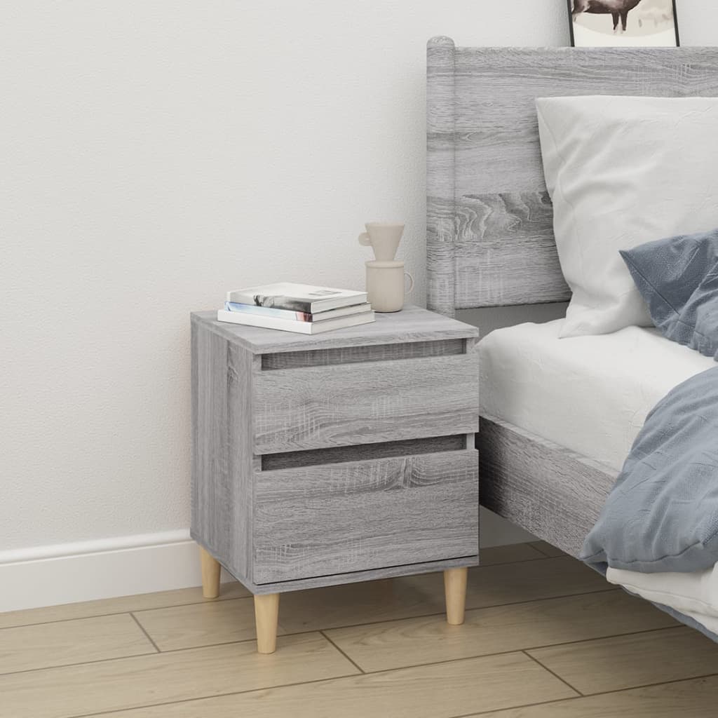 Tables de chevet 2 pcs Sonoma gris 40x35x50 cm