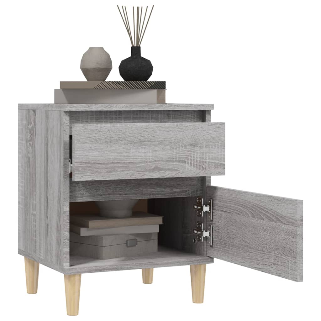 Tables de chevet 2 pcs Sonoma gris 40x35x50 cm