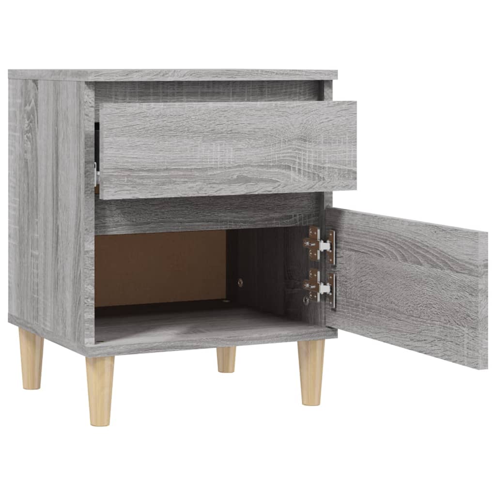 Tables de chevet 2 pcs Sonoma gris 40x35x50 cm
