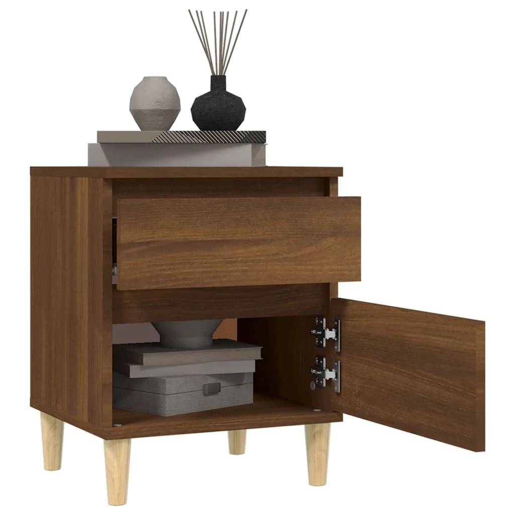 Tables de chevet 2 pcs Chêne marron 40x35x50 cm