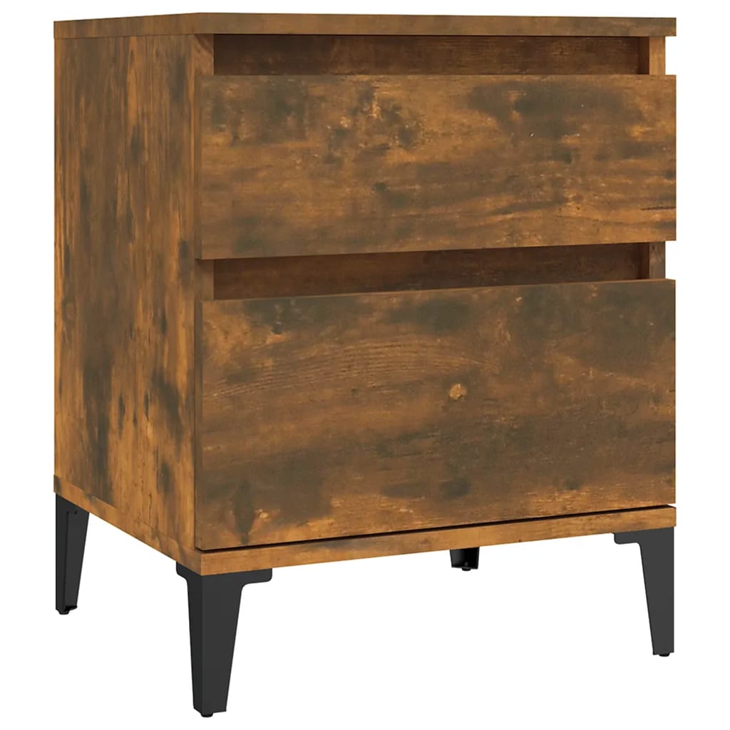Table de chevet Chêne fumé 40x35x50 cm