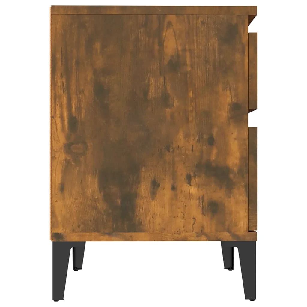 Table de chevet Chêne fumé 40x35x50 cm